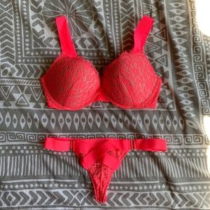 NWOT Victoria’s Secret pink lingerie set